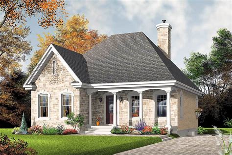 Stone Cottage with Options - 21279DR | Architectural Designs - House Plans