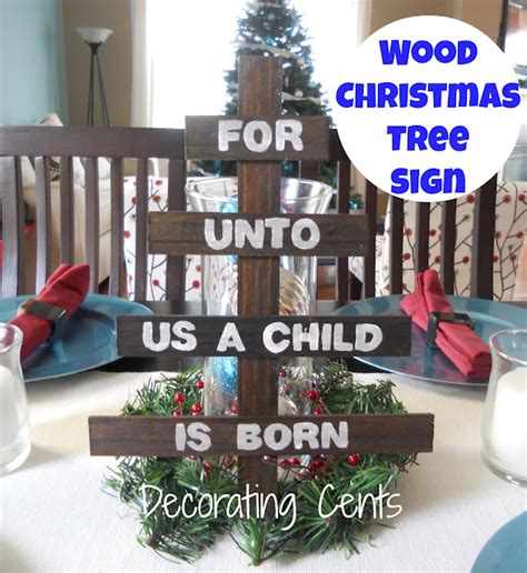 Wood Christmas Tree Sign