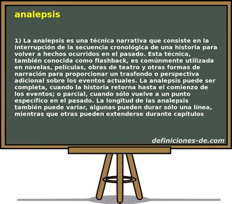 Analepsis | Significado de analepsis