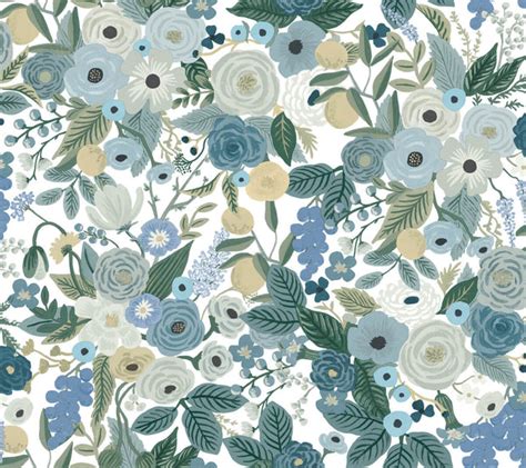 Rifle Paper Co. Garden Party Peel & Stick Wallpaper - Blue – US Wall Decor