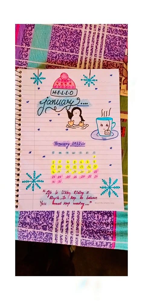 #january calendar design... | Calendar design, Design, Painting