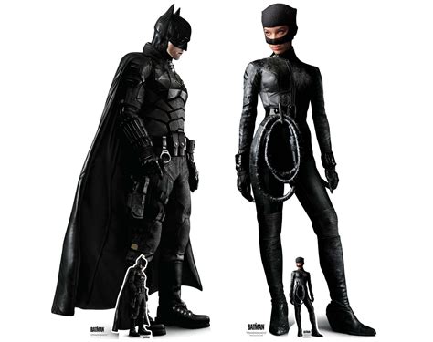 The Batman 2022 - Batman and Catwoman Movie Style Lifesize Cardboard Cutout Double Pack