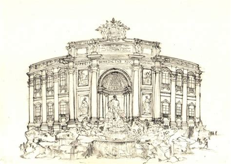 Trevi Fountain Sketch at PaintingValley.com | Explore collection of Trevi Fountain Sketch