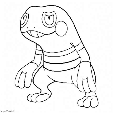 Croagunk Gen 4 Pokemon coloring page