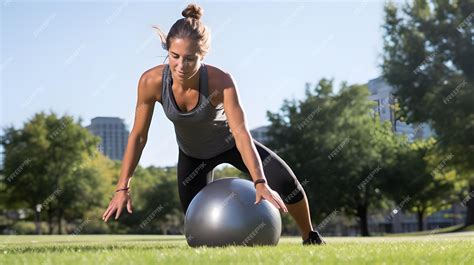 Premium AI Image | Balance Ball Workouts for Core Strength and Stability