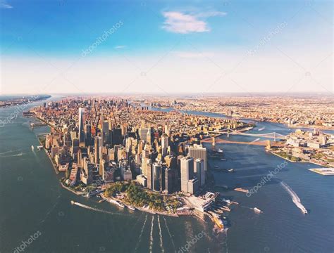 Aerial view of lower Manhattan New York City Stock Photo by ©Melpomene ...