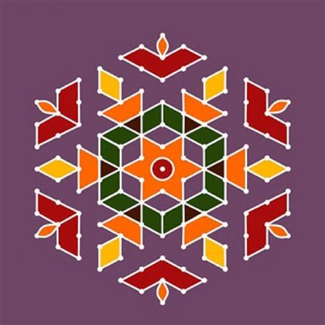 Simple dot rangoli design | FJ MANDALAS | Pinterest | Modulos y Mandalas