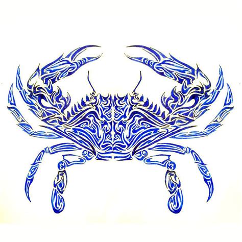 Blue Crab Tattoo Design