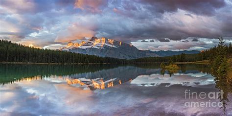 Two Jack Lake Sunrise Panorama Photograph by Daryl L Hunter - Fine Art ...