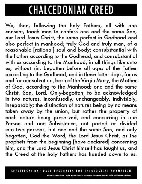 The Definition of the Council of Chalcedon (451 A.D) | Monergism