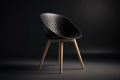 Premium AI Image | A chair with a wooden base and a wooden base.