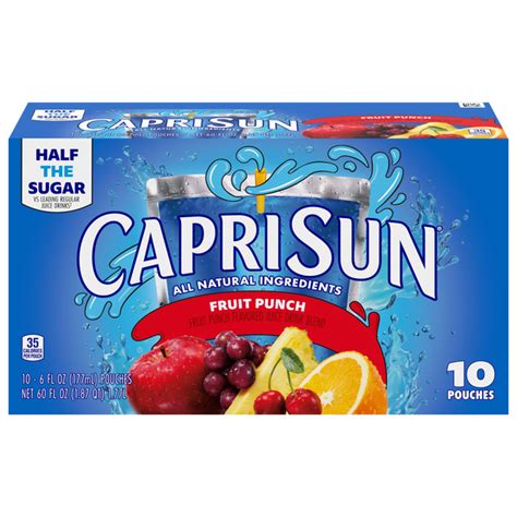 Save on Capri Sun Juice Drink Pouches Fruit Punch All Natural - 10 pk ...