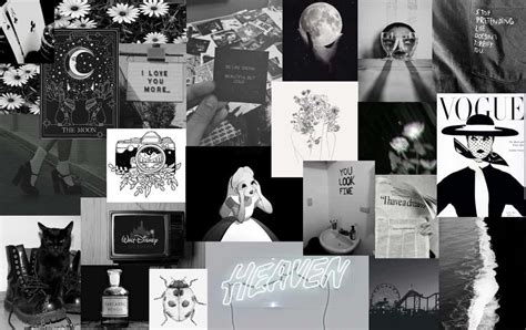 Download A Collage Of Black And White Photos With A Cat Wallpaper | Wallpapers.com