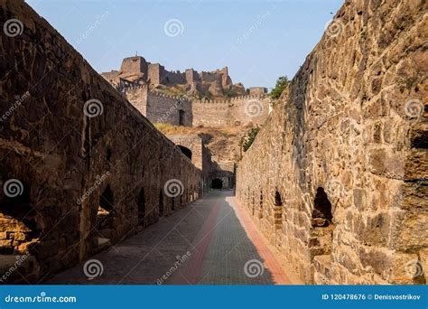 Golkonda Fort Architecture, Hyderabad, India. Stock Photo - Image of ...