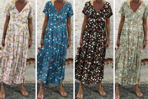 Floral Print Maxi Dress – 4 Colours Offer - LivingSocial