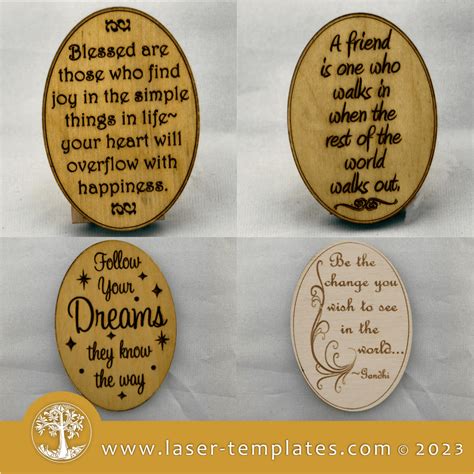 Inspirational Quotes / Fridge Magnets – Laser Ready Templates