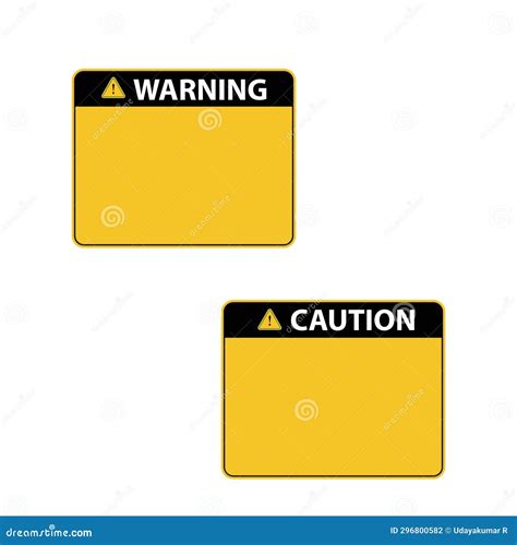 Caution Signs. Symbols of Danger and Flood Warning Signs. Warning ...