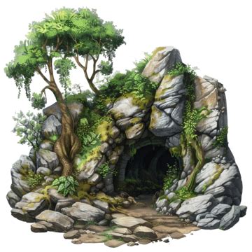 Cave Scene Deep Forest, Ground, Entrance, Dark PNG Transparent Image and Clipart for Free Download