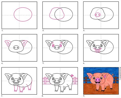 How to Draw a Cartoon Pig · Art Projects for Kids