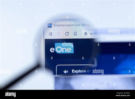 Moscow, Russia - 1 June 2020: eOne Entertainment One website with logo , Illustrative Editorial ...