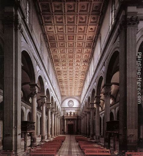 Filippo Brunelleschi The nave of the church painting anysize 50% off - The nave of the church ...