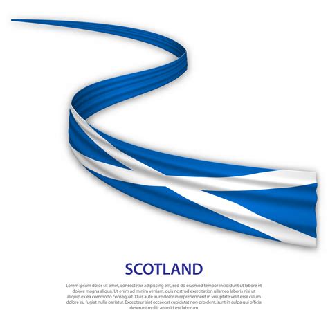 Waving ribbon or banner with flag of Scotland 22755317 Vector Art at ...