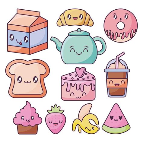 Kawaii Food Vector Art, Icons, and Graphics for Free Download