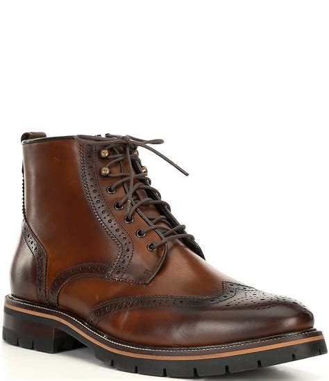 Johnston & Murphy Men's Cody Wingtip Zip Boots | Dillard's in 2021 | Mens boots fashion casual ...