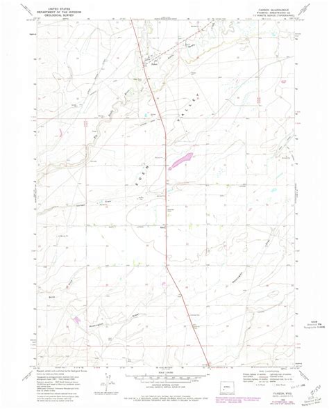 Classic USGS Farson Wyoming 7.5'x7.5' Topo Map – MyTopo Map Store