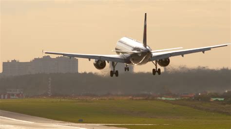 Airbus A320 airliner landing in the morning light. 8296706 Stock Video ...