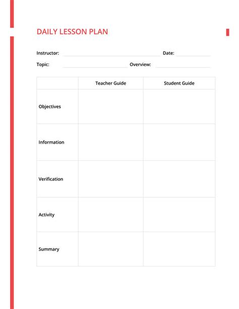 14 Free Daily Lesson Plan Templates for Teachers