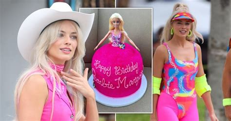 Margot Robbie celebrates 32nd birthday with classic Barbie cake on set | Metro News