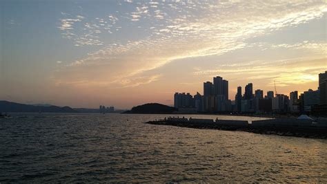 Busan,haeundae beach,sunset,free pictures, free photos - free image ...