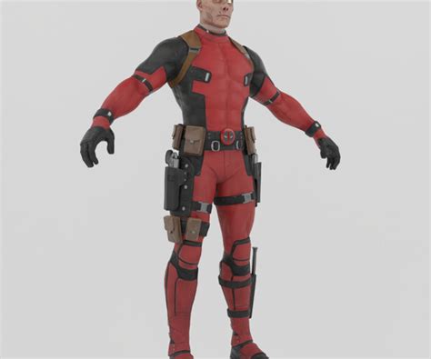 ArtStation - Deadpool Maskless Textured Rigged | Resources