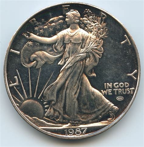 2 Troy Ounce .999 Fine Silver 1987 Walking Liberty Coin | Pristine Auction