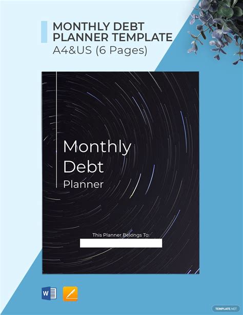 Monthly Budget Planner in Excel, Google Sheets - Download | Template.net