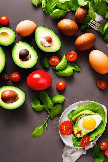 Premium AI Image | healthy food in a cooking table with avocados ...