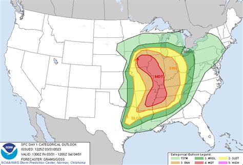 Storm Prediction Center Mar 31, 2023 1300 UTC Day 1 Convective Outlook