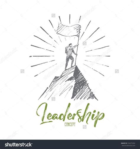 Vector Hand Drawn Leadership Concept Sketch Stock Vector (Royalty Free ...