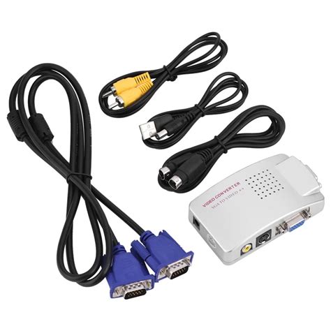 Universal VGA To AV TV Adapter Computer Laptop PC Video VGA To TV AV ...