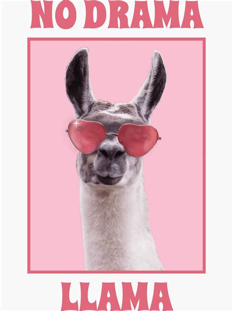 "No Drama Llama" Sticker by milkmanex | Redbubble