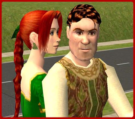 Mod The Sims - Shrek and Fiona, human form, from movie Shrek2.