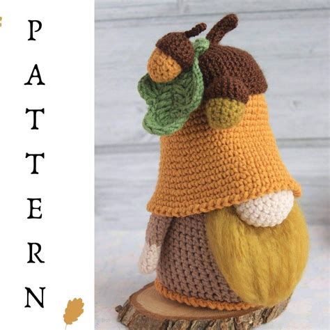 Crochet Acorn Gnome pattern Autumn gnome pattern crochet | Etsy in 2021 | Fall crochet patterns ...