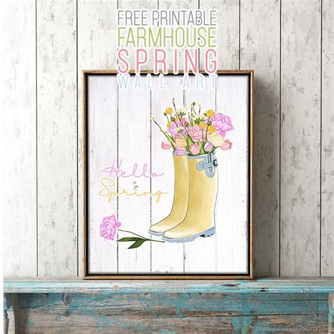 Free Printable Farmhouse Spring Wall Art - The Cottage Market