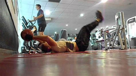 Abdominal Crunches with leg raise Medicine Ball Bodybuilding Training - YouTube