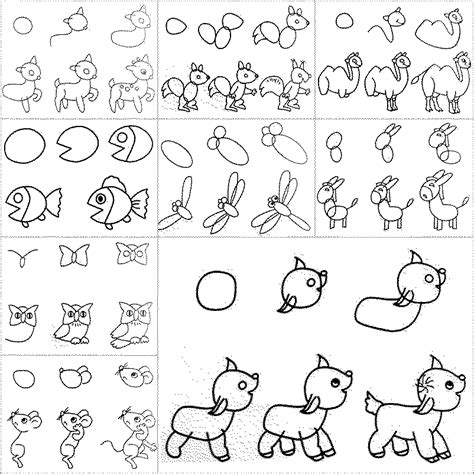 How to Draw Easy Animal Figures in Simple Steps | iCreativeIdeas.com