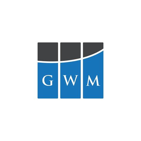 GWM letter logo design on WHITE background. GWM creative initials ...