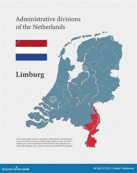 Vector Map Netherlands and District Limburg Stock Vector - Illustration ...