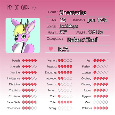 Shortcake OC Card by Lexathet on DeviantArt