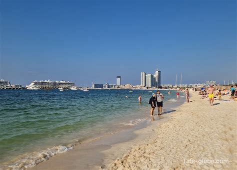 Dubai Marina Beach (JBR Beach) - the most touristic in Dubai